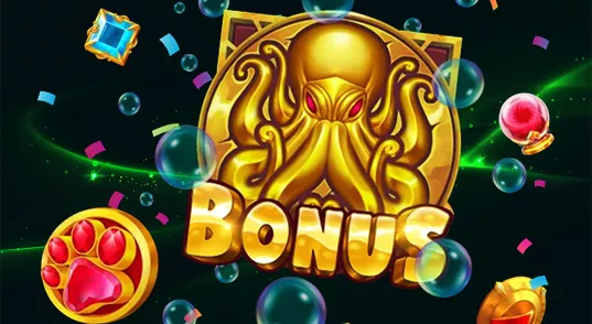 Betify symbole mystérieux de bonus avec tentacules dorées et joyaux flottants